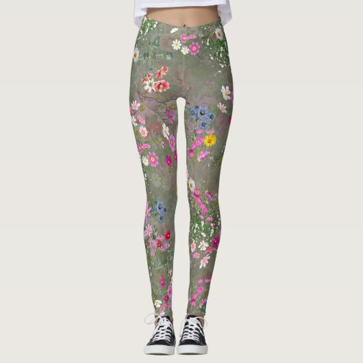 Cosmos Wilderness Wild-Flowers Leggings (Voorkant)