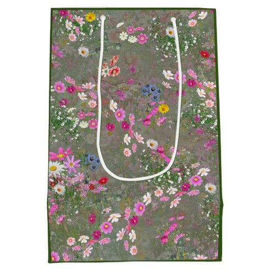 Cosmos Wilderness Wild-Flowers Medium Cadeauzakje (Achterkant)