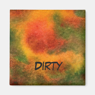 "Cosmos Yellow" Abstracte afwasmachine Magnet Magneet