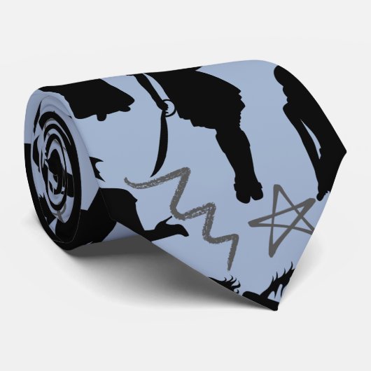 Cosplay Anime acties patroon.w L Blauw BG Stropdas (Opgerold)