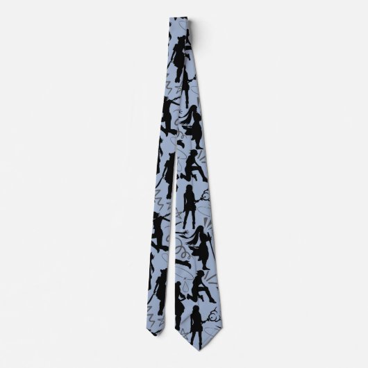 Cosplay Anime acties patroon.w L Blauw BG Stropdas (Achterkant)
