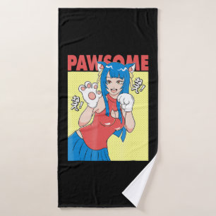 Cosplay Anime Girl Cute Waifu Neko Cosplay Gift Badhanddoek