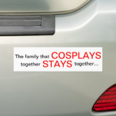 Cosplay bumper sticker (Op auto)