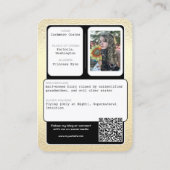 Cosplay Character Custom Trading Kaarten | QR-code Visitekaartje (Achterkant)