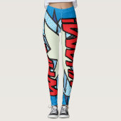Cosplay Comic Book Pop Art WHAM Leggings (Voorkant)
