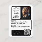 Cosplay Minimaliste Cartes de Présentation | Code  (Dos)