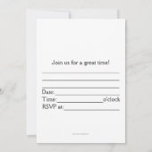 Cosplay Theme Birthday Party met karakters Kaart (Achterkant)