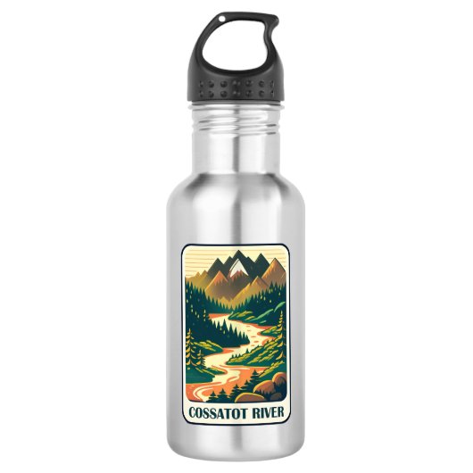 Cossatot River Arkansas Kleuren Waterfles (Voorkant)