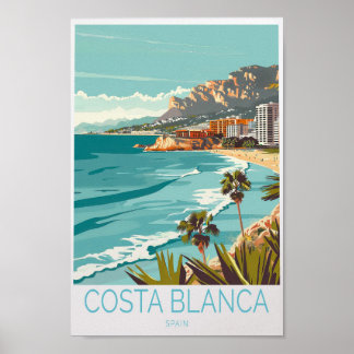 Costa Blanca Spanje Reisposter, Spanje Costa Blanc Poster