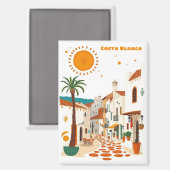 Costa Blanca Spanje vakantie mediterrane souvenir Magneet (Voorkant / Achterkant)