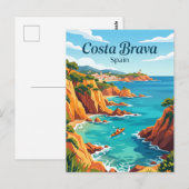 Costa Brava Spanje Briefkaart (Voorkant / Achterkant)