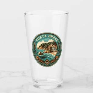Costa Brava Spanje Reizen Art Badge Glas