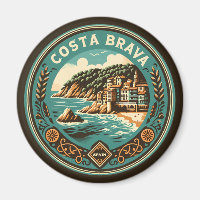 Costa Brava Spanje Reizen Art Badge