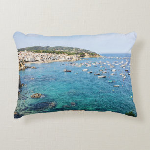 Costa Brava Spanje Schilderachtig foto van de blau Accent Kussen