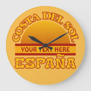 Costa del Sol horloge murale personnalisée
