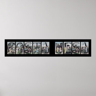 COSTA MESA  Alfabet Letter Name Art Poster