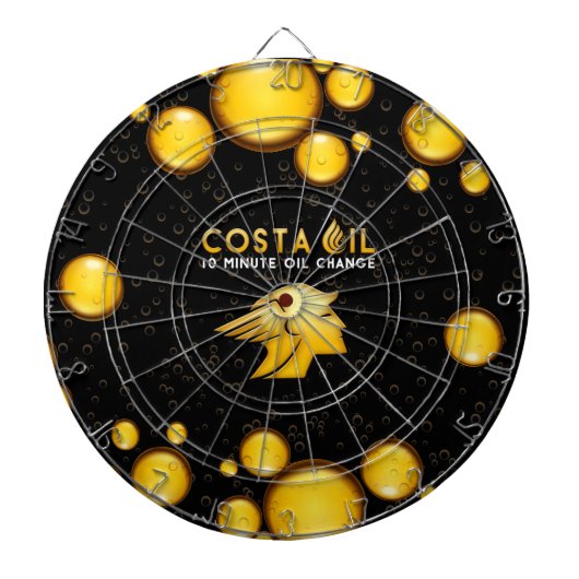 Costa Oil Drop Design Dartboard Dartbord (Voorkant)