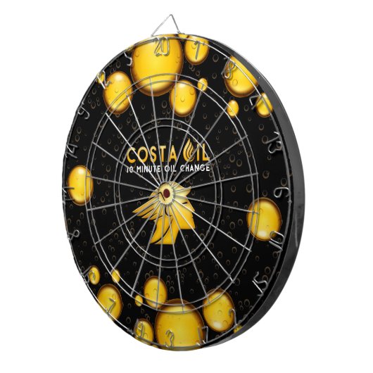 Costa Oil Drop Design Dartboard Dartbord (Voorkant Rechts)