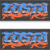 Costa prénom nom autocollant graffiti sticker (Devant)