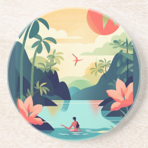 COSTA RICA #1 ZANDSTEEN ONDERZETTER