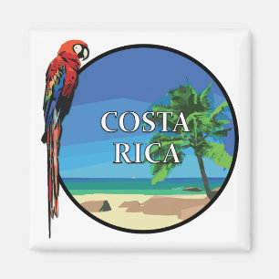 Costa Rica - 2 inch Square Magnet Magneet