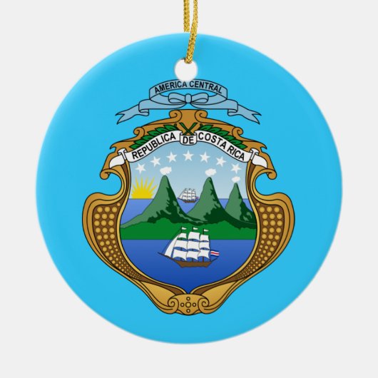 COSTA RICA Aangepaste kerstversiering Keramisch Ornament (Voorkant)