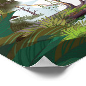 Costa Rica | Affiche de voyage | plage tropicale (Coin)