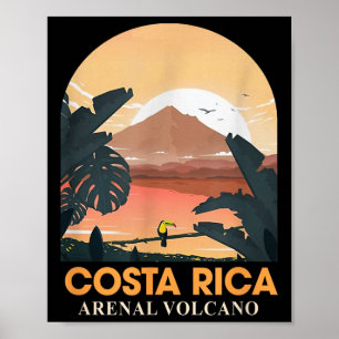 Costa Rica Arenal Vulkaan Reizen Strand Zomer Vaca Poster