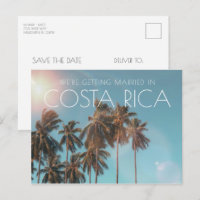 Costa Rica Beach Wedding Save the Date