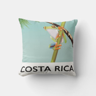 Costa Rica Boomkikker Vakantieposter Kussen