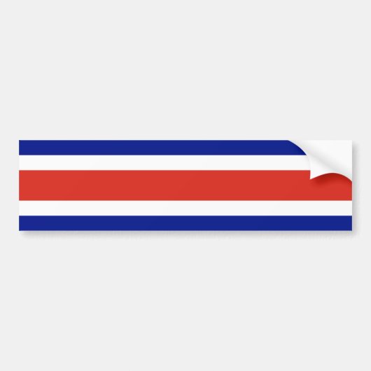 Costa Rica Burgervlag Bumpersticker (Voorkant)