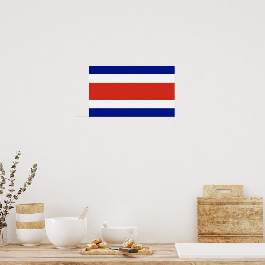 Costa Rica Burgervlag Poster (Keuken)