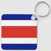 Costa Rica Burgervlag Sleutelhanger (Achterkant)