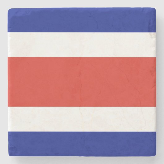 Costa Rica Burgervlag Stenen Onderzetter (Voorkant)