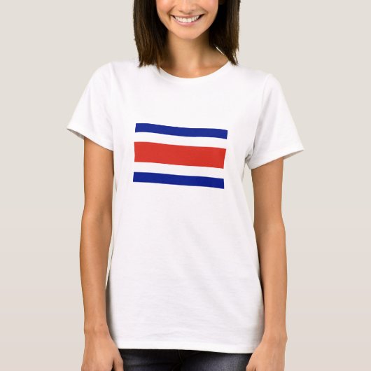 Costa Rica Burgervlag T-shirt (Voorkant)