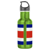 Costa Rica Burgervlag Waterfles (Achterkant)