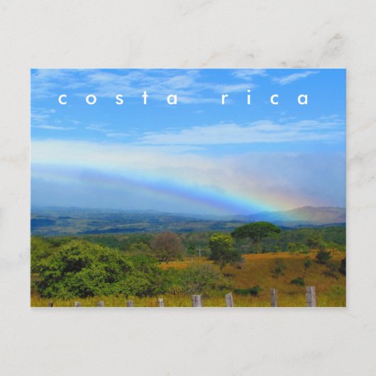 Costa Rica Campagne Carte postale Arc-en-ciel (Devant)