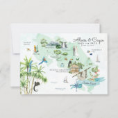 Costa Rica | Carte Itinéraire De Mariage De Destin (Devant)