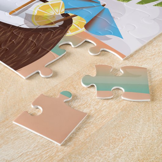 Costa Rica Cartoon reisposter. Legpuzzel (Zijkant)