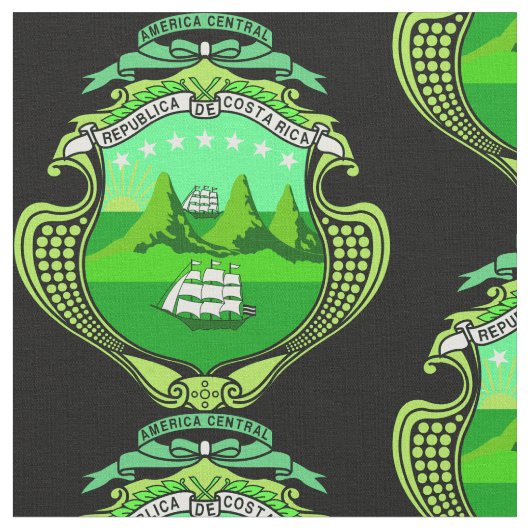 Costa Rica COA Fabric Stof (Close Up)