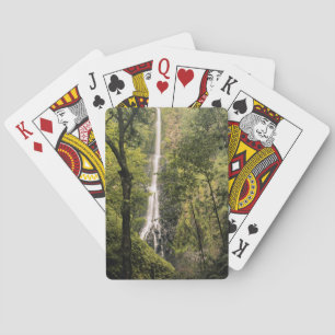 Costa Rica, Cocos Island, Waterval in Wafer Bay Pokerkaarten