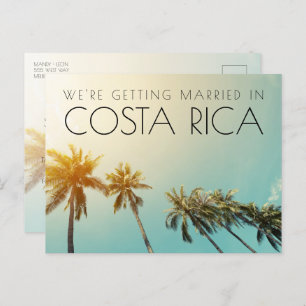 Costa Rica Destination Wedding Save the Date Aankondigingskaart