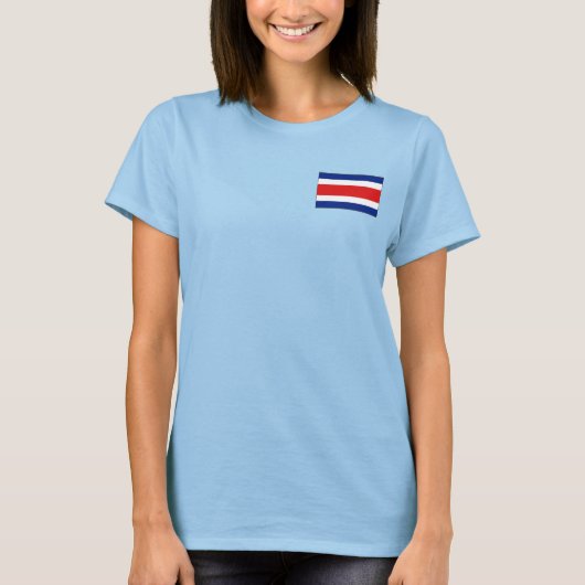 Costa Rica Drapeau et carte t-shirt (Devant)