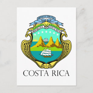 COSTA RICA - embleem/vlag/wapen/symbool Briefkaart