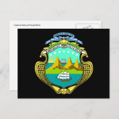 costa rica emblem briefkaart (Voorkant / Achterkant)