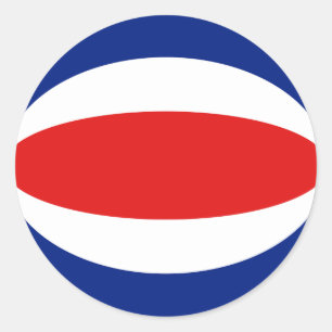 Costa Rica Fisheye Vlag Sticker