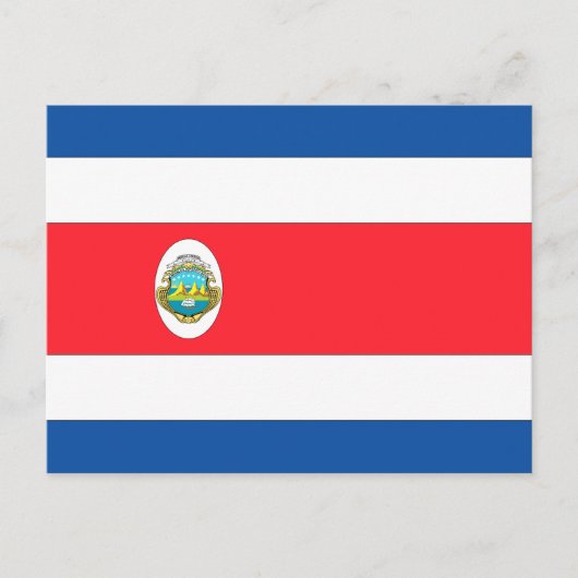 Costa Rica Flag Briefkaart (Voorkant)