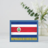 Costa Rica Flag Briefkaart (Staand voorkant)