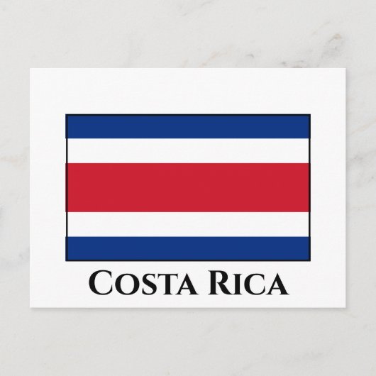 Costa Rica Flag Briefkaart (Voorkant)