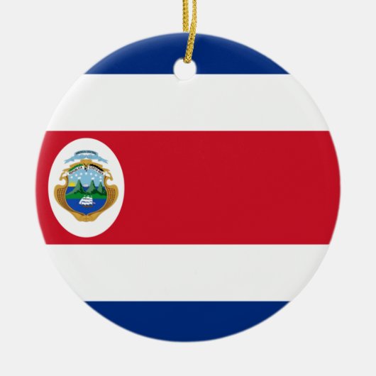 Costa Rica flag Ceramic Ornament (Voorkant)